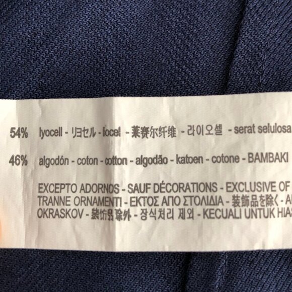 Zara Man Relaxed Fit Casual Lg Slv Button Down Cotton Oxford Shirt Navy Sz S NWT - Picture 10 of 13